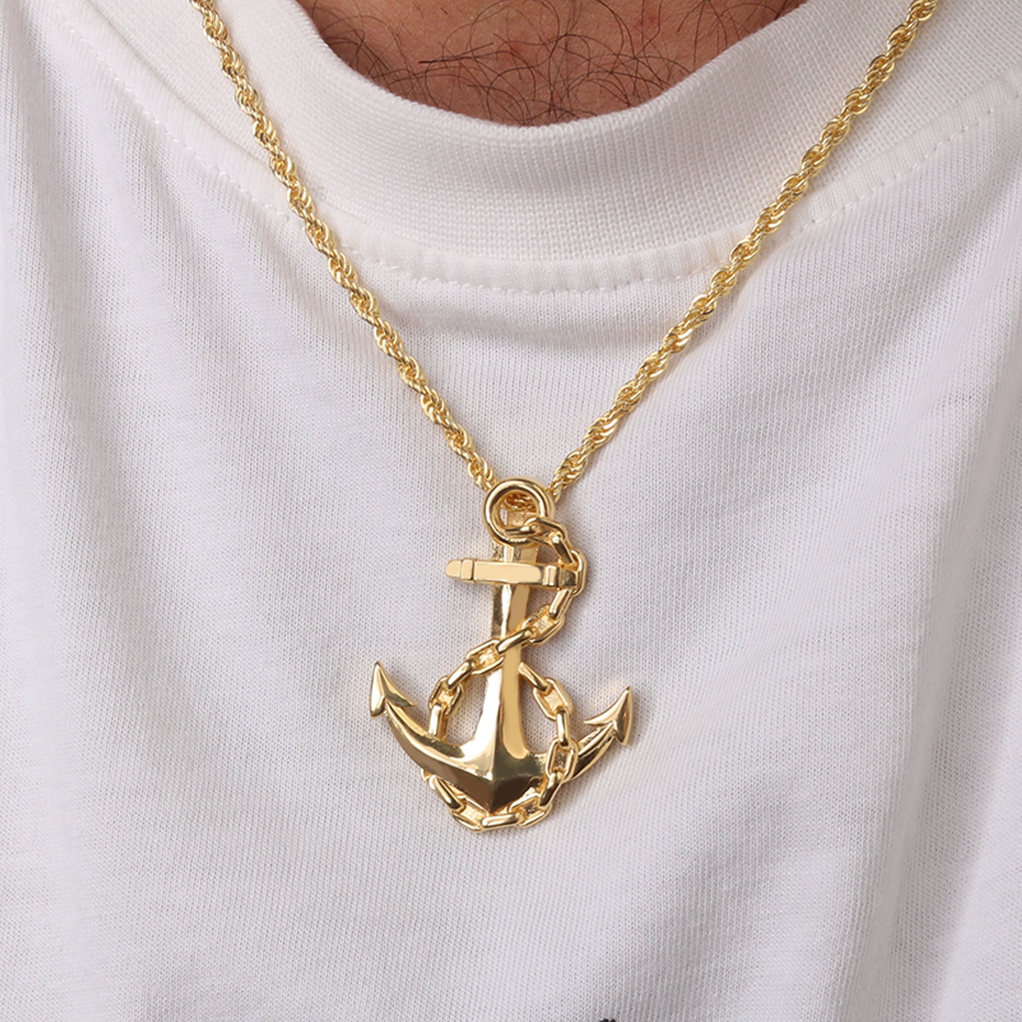 Anchor Oxidized Silver Necklace, Sailor 925 Silver Pendant, Special Ne