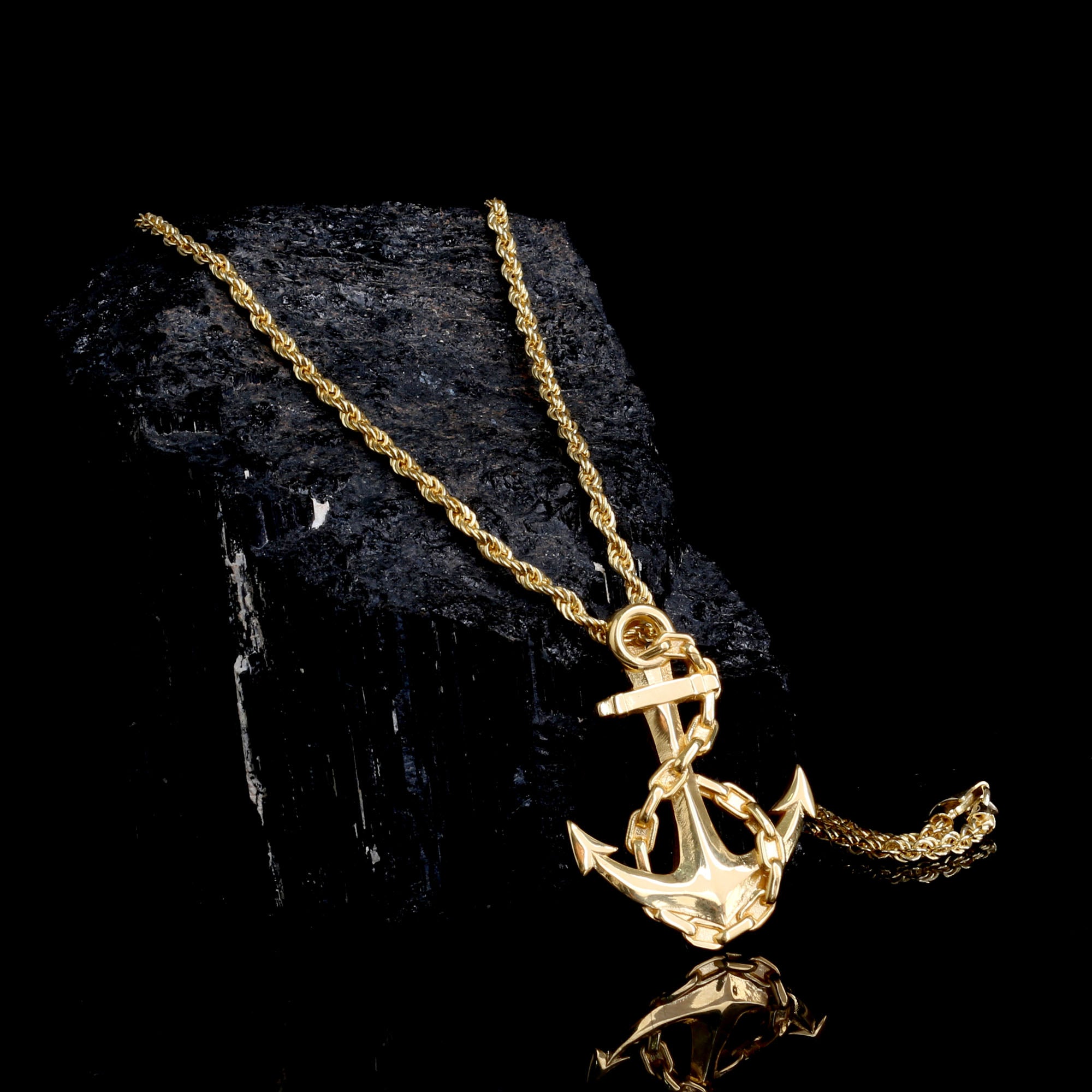 Anchor Oxidized Silver Necklace, Sailor 925 Silver Pendant, Special Ne