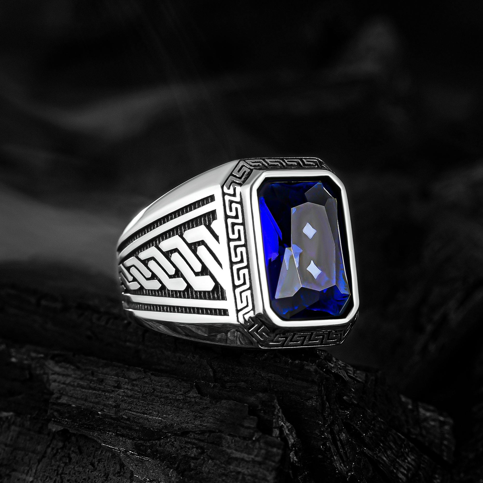 Ancient Greek Mythology Ring, Men Silver Jewelry - OXO SILVER