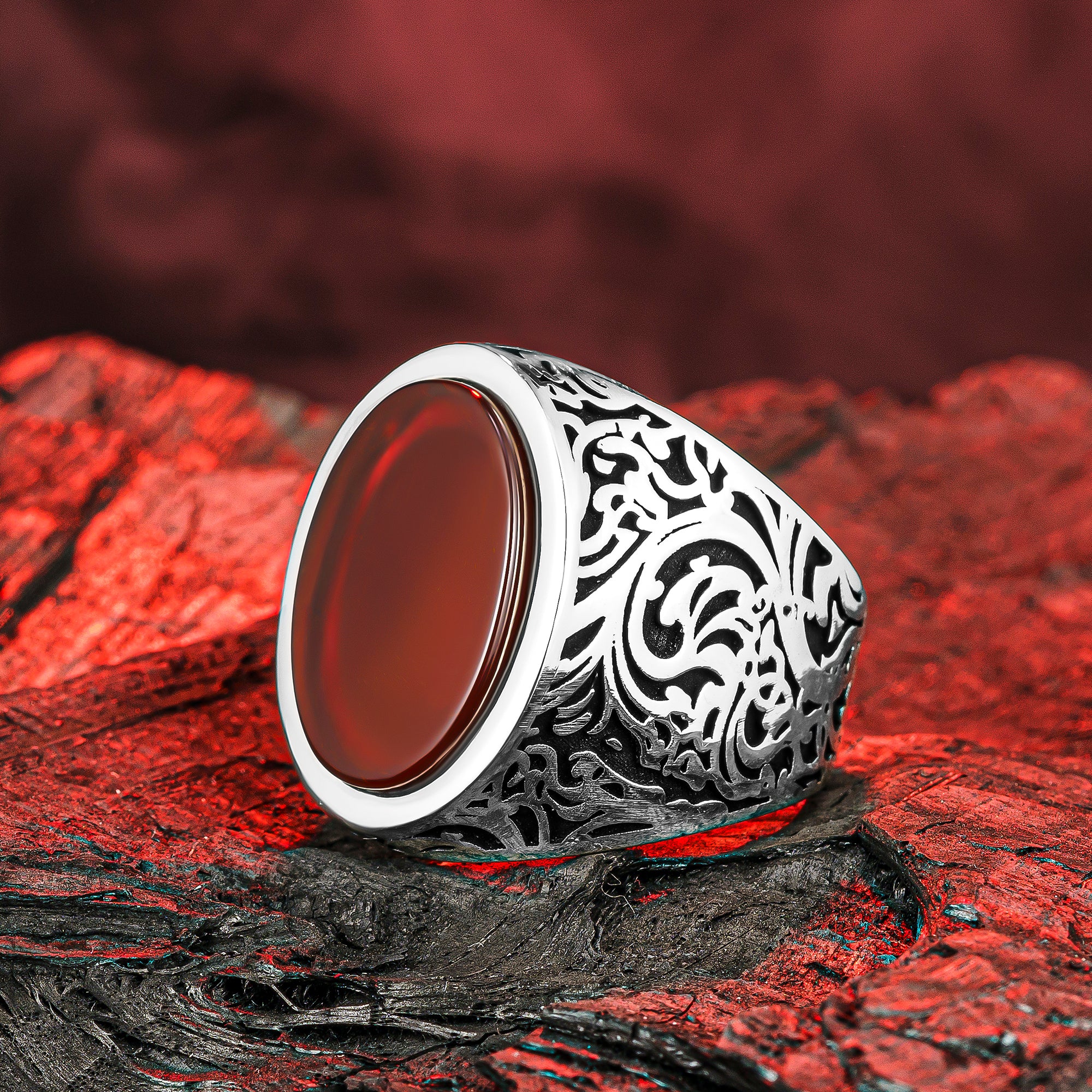 Onyx Silver Ring,Black Stone Men Ring,925 Sterling Silver Ring