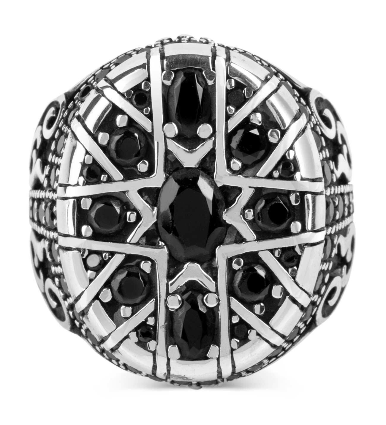 Special Design 925 Handmade Sterling Silver Men Ring - OXO SILVER