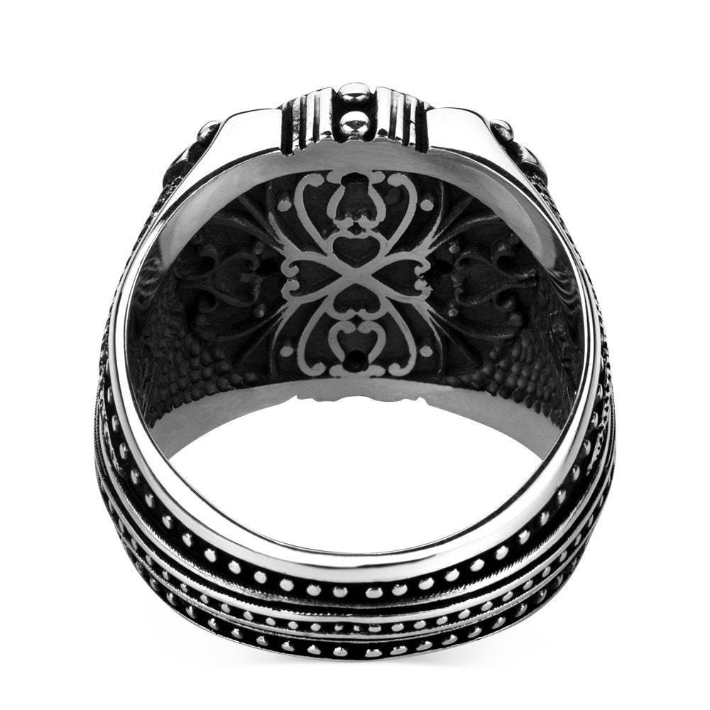 Black Onyx Gemstone Ring - OXO SILVER