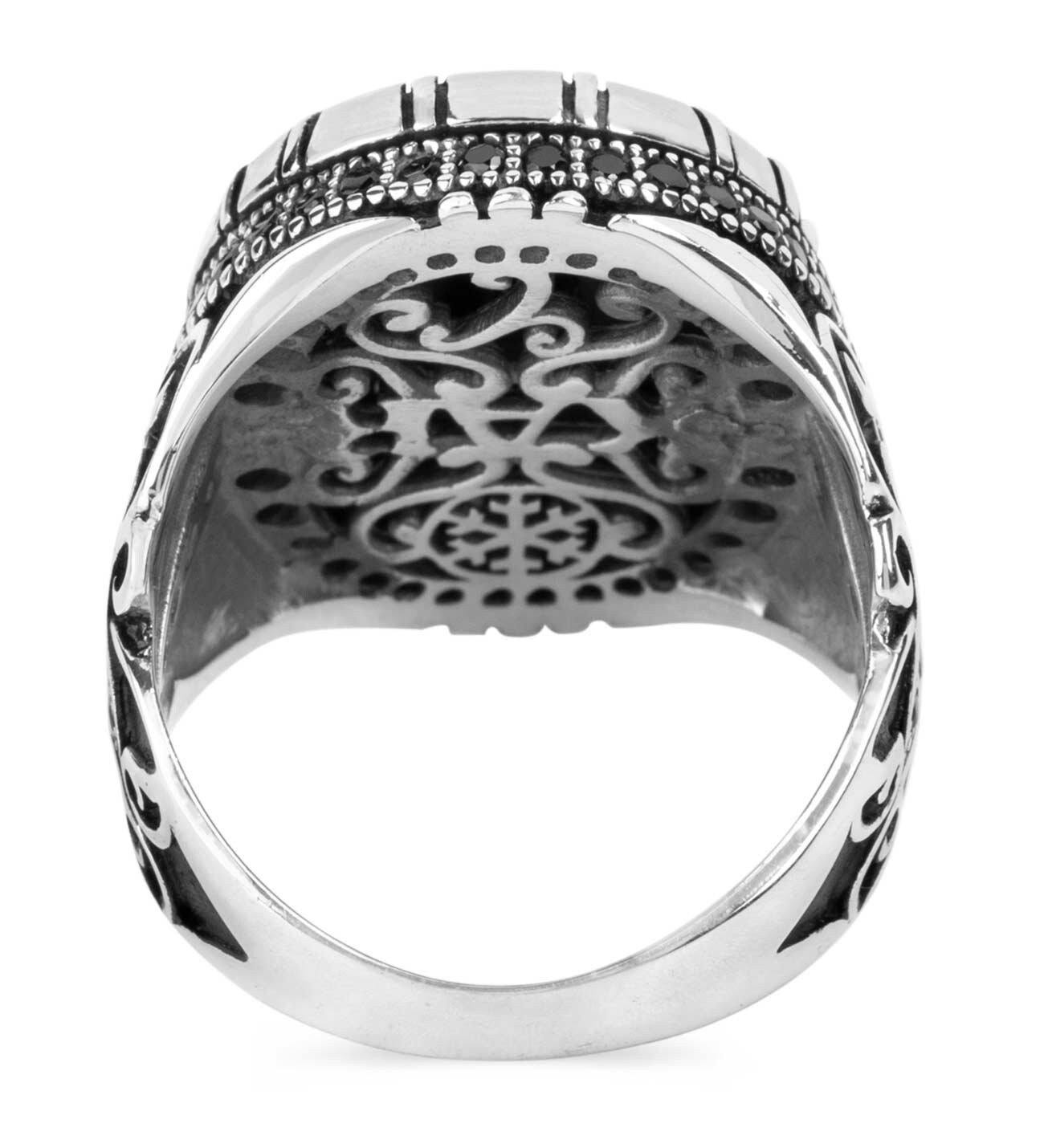 Special Design 925 Handmade Sterling Silver Men Ring - OXO SILVER