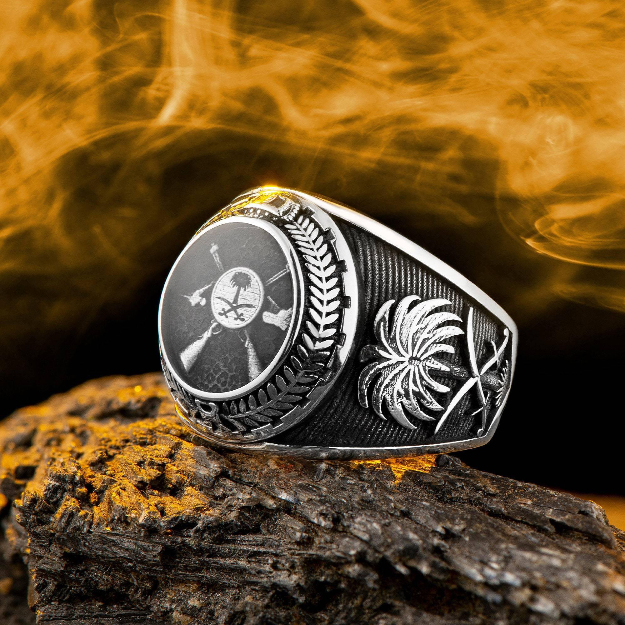 Royal Saudi Land Forces Ring, Military Rings - OXO SILVER