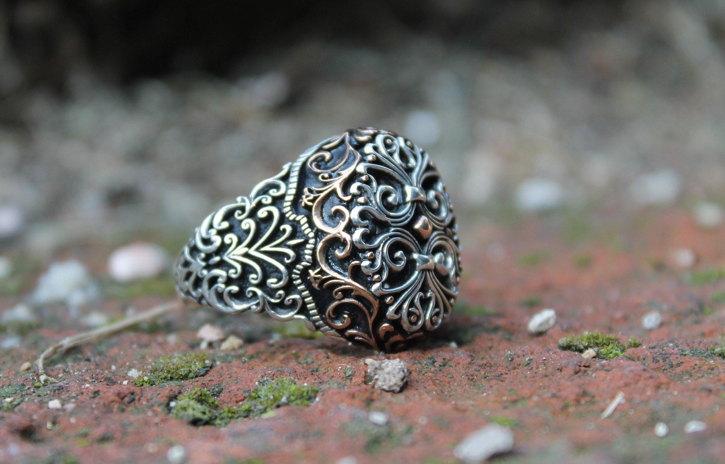 Special Design Turkish Handmade Silver Ring - OXO SILVER